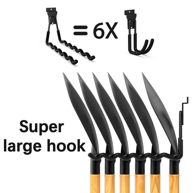 3H Slatwall Accessories 18 Pack,Slatwall Hooks & Hangers Multi Sizes,Slat Wall Heavy Duty for Space Saving Used as Proslat Accessories with Slatwall Panel(Black) - Image 3